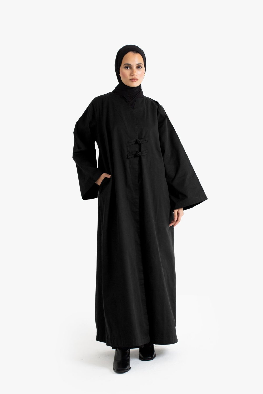 Abaya m7loula b l3a9ad, coton - K7el
