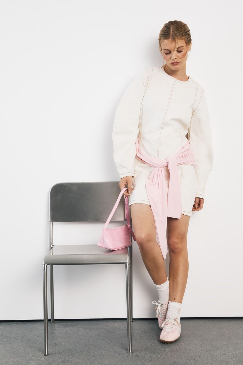 Textured mini shoulder bag