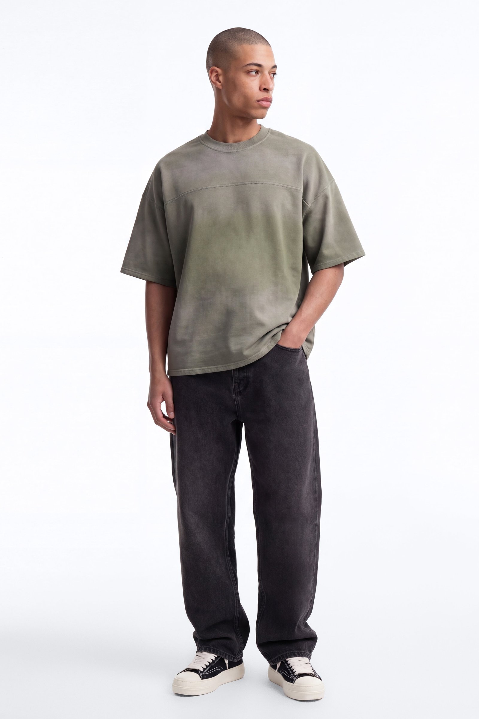 T-shirt oversize molleton délavé
