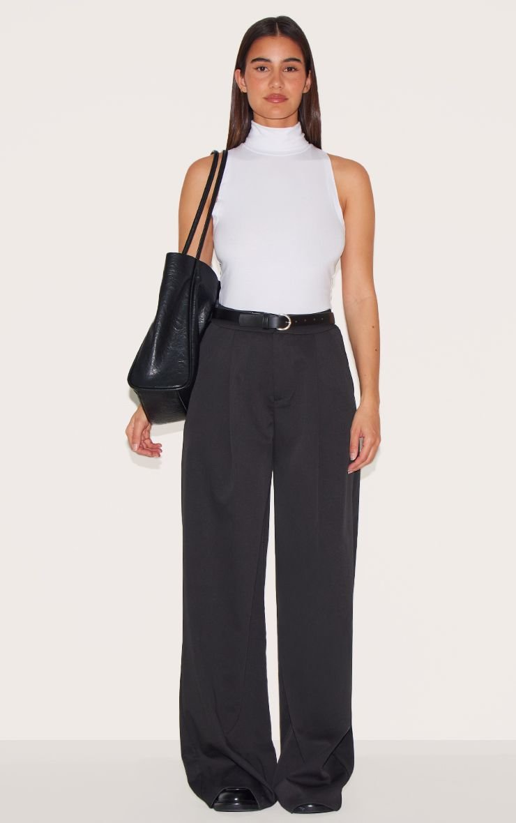 Cotton Modal High Neck Sleeveless Longline Top