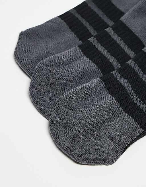 Running Essentials - Lot de 3 paires de chaussettes - Noir et gris