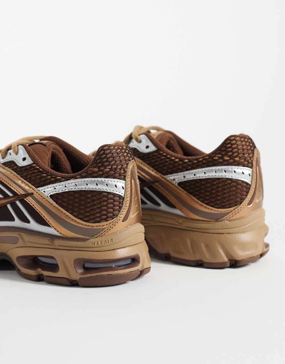 Air Max Moto 2K suede trainers in brown and silver
