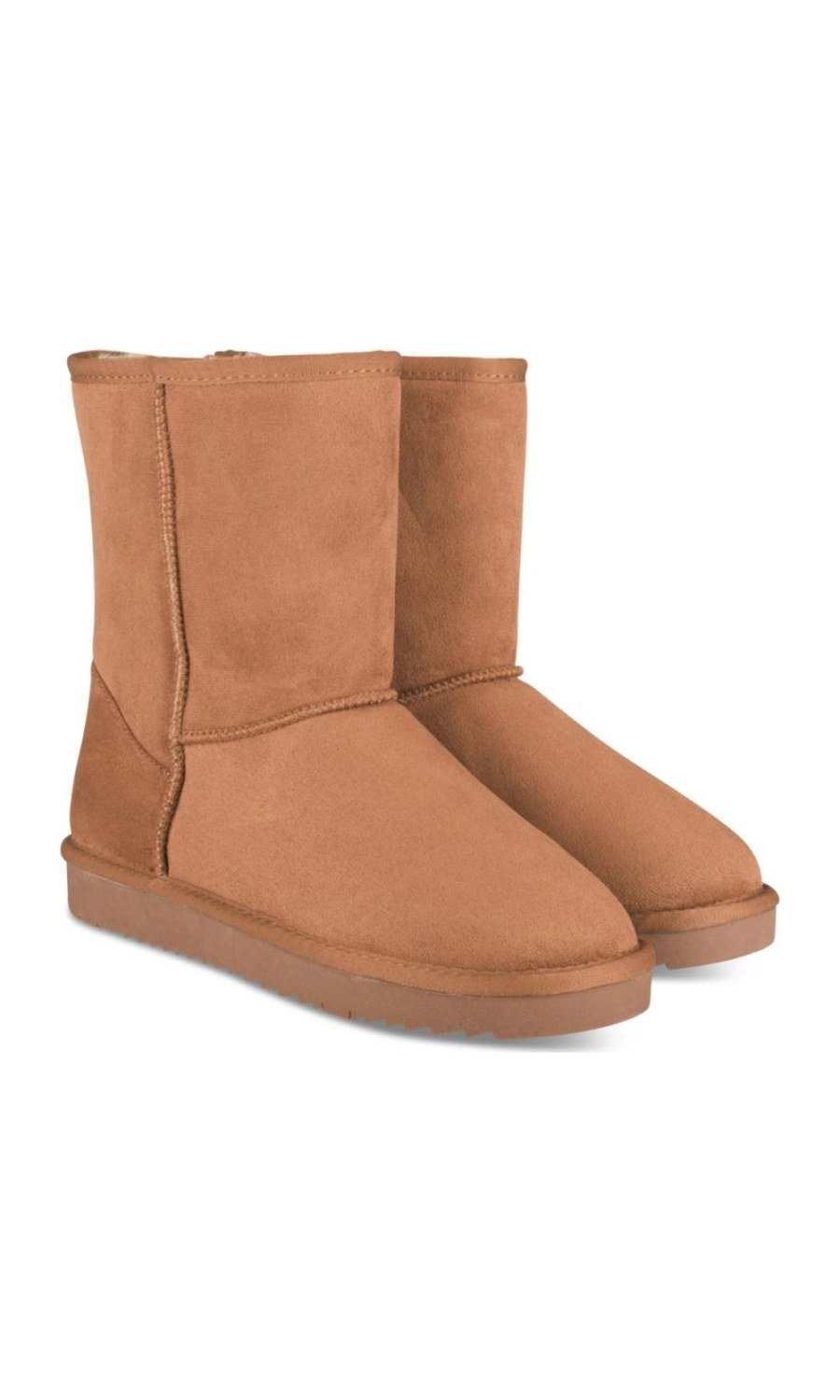 Boots fourrées b suédine camel