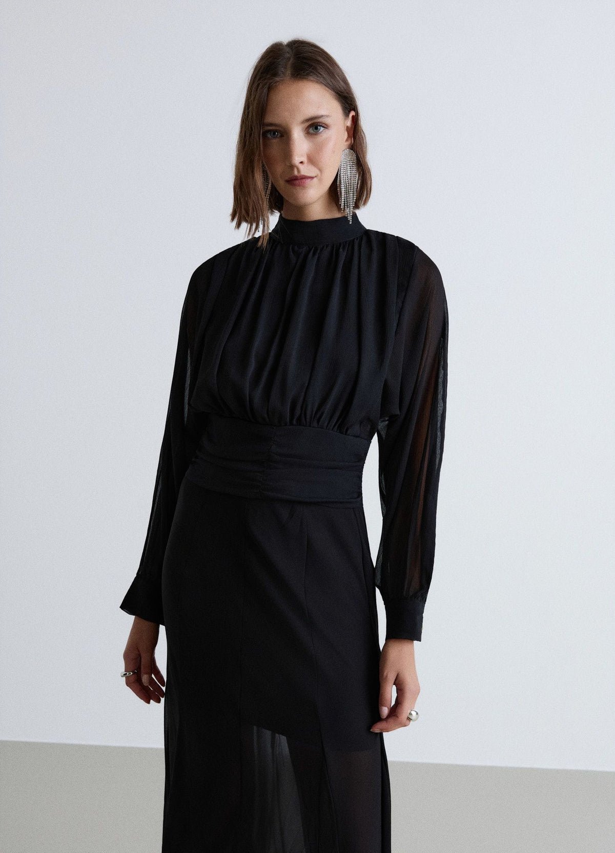 Blouse b plis w col 3ali