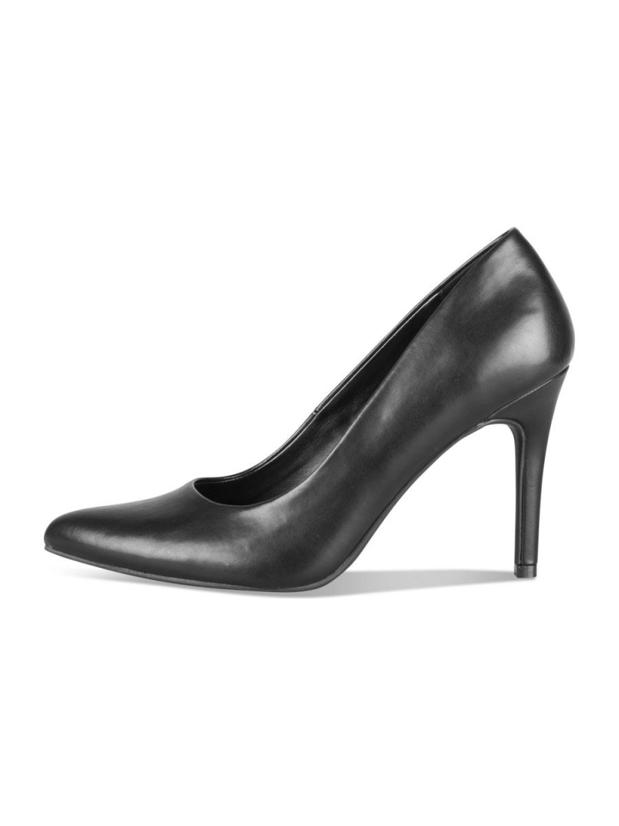 Black pointed stiletto 9 cm pumps
