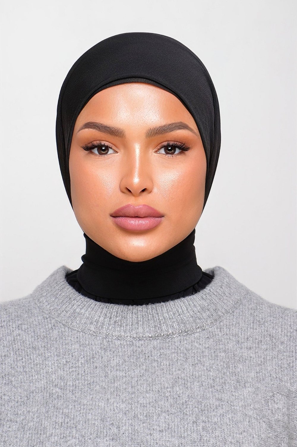 Button-up hijab underscarf - Black