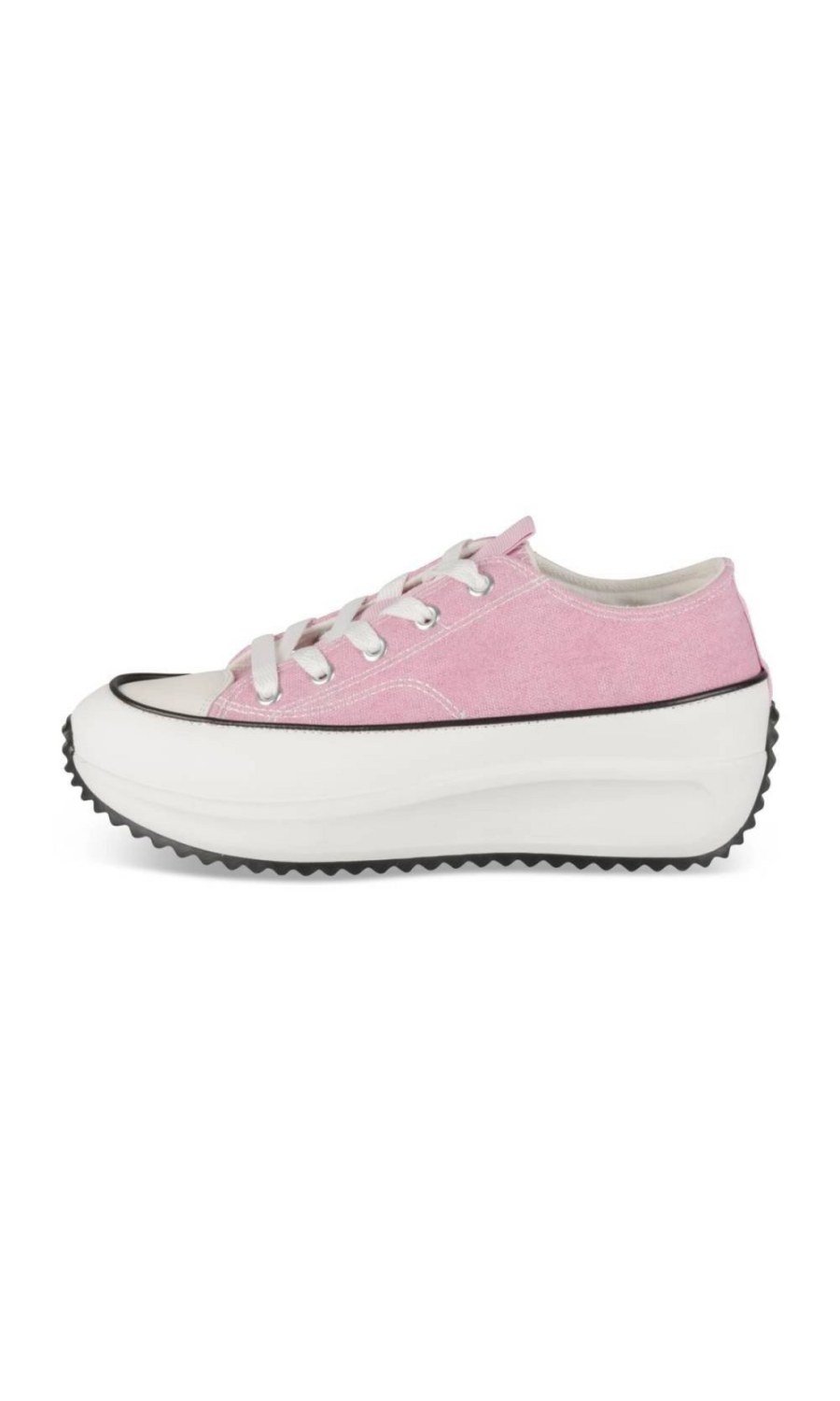 Purple canvas cleated platform sneakers