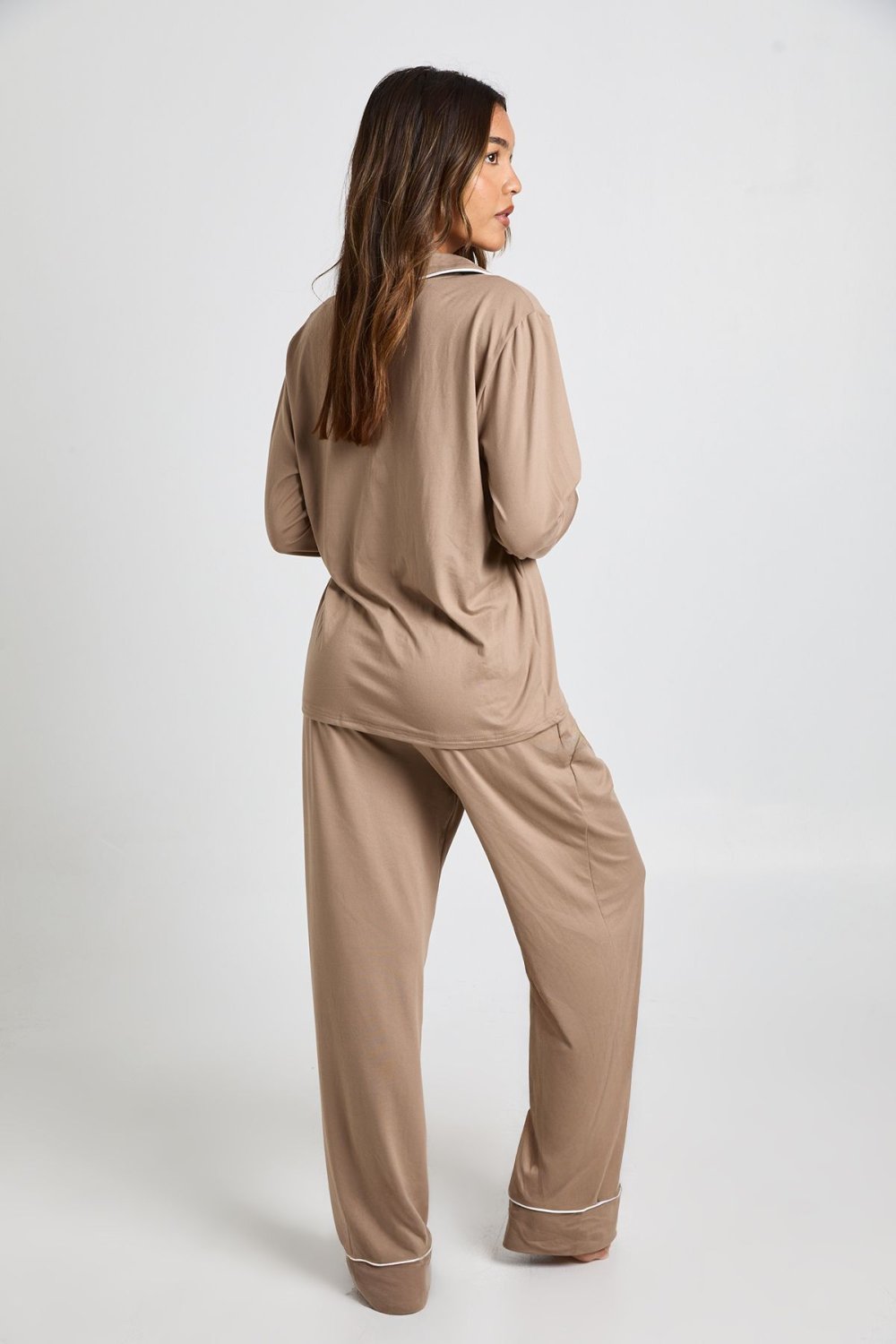 Pyjama chemise w sarwal f jersey b passepoil