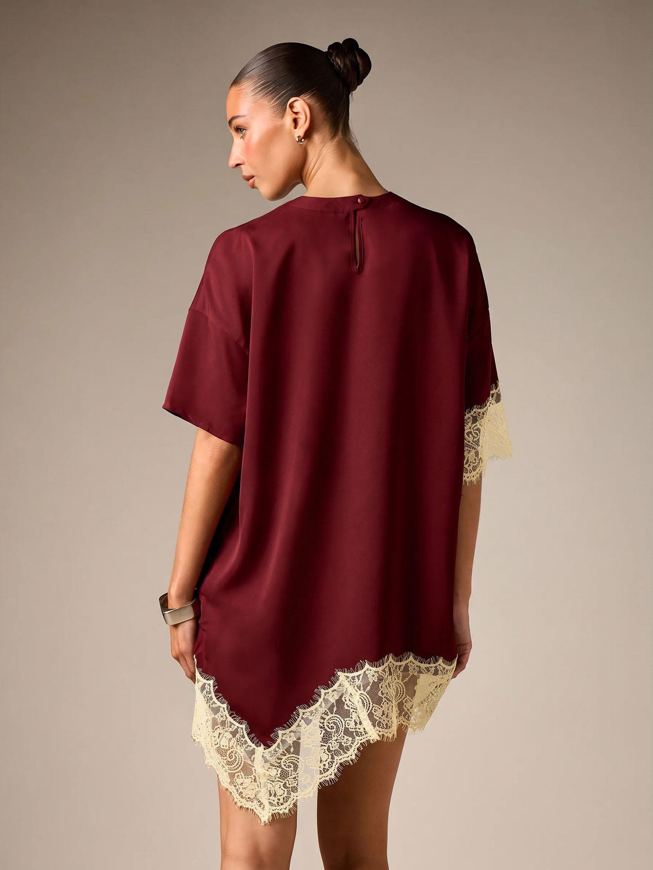 Roba t-shirt mini oversize b dentelle florale