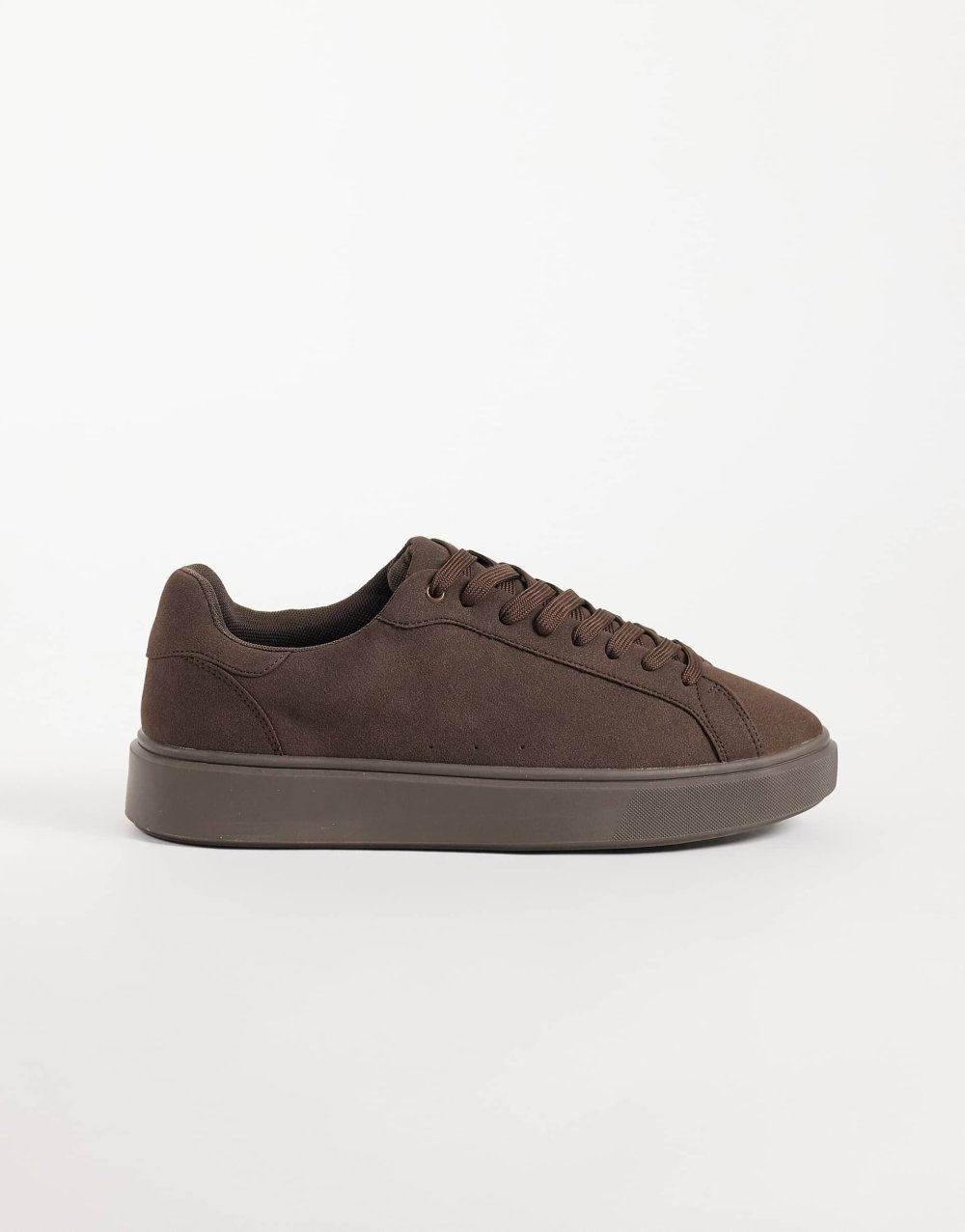 Baskets b les lacets f similicuir qahwi