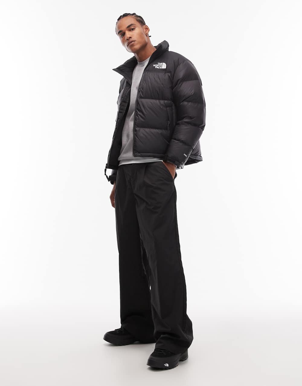Retro Nuptse down jacket in black