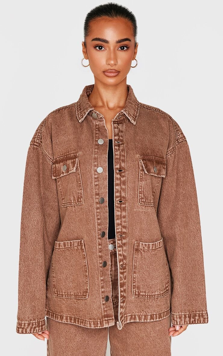 Veste Longue En Denim Oversize Petite Taille
