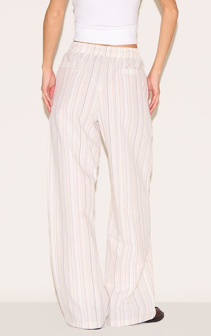 Pinstripe drawstring waist slouchy trousers