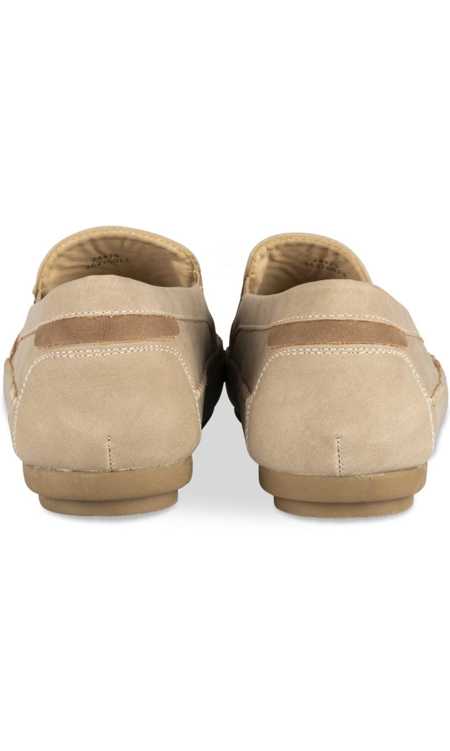 Mocassins à élastiques aspect suédine beiges