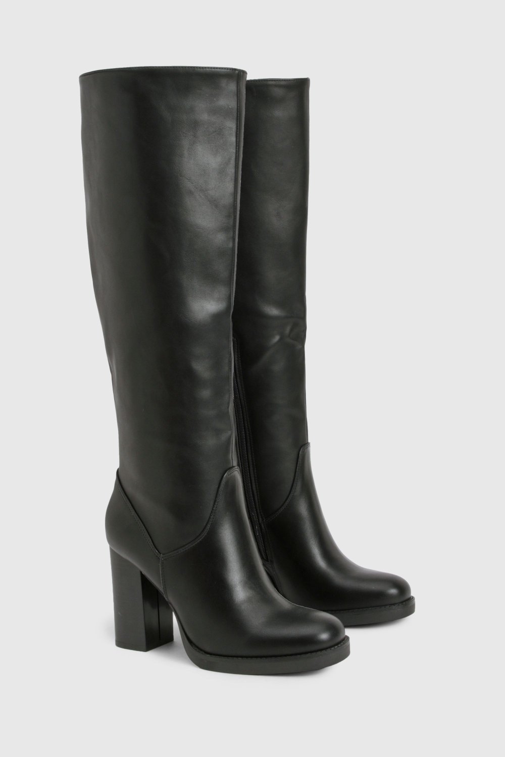 Platform knee-high boots