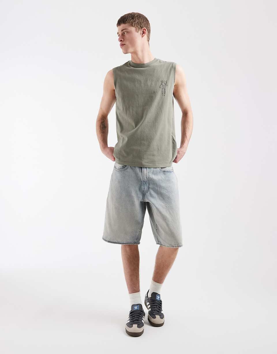 Short jean baggy délavé vintage fate7