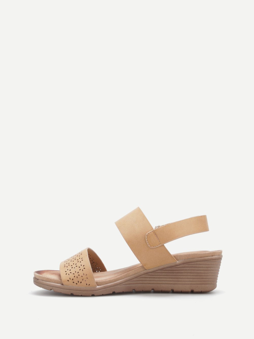 Sandala compensée b jouj brides beige