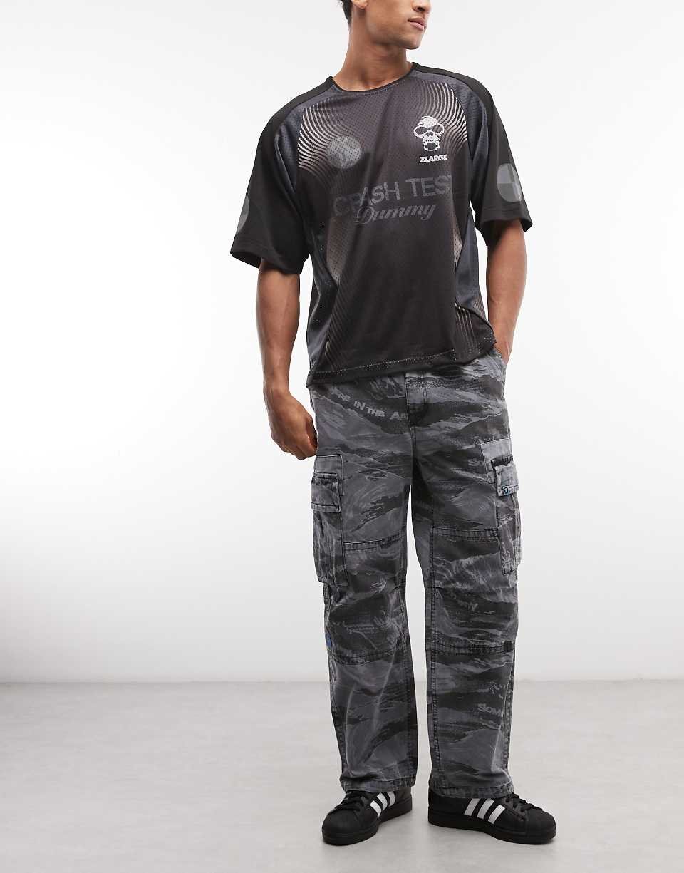 Aape by A Bathing Ape - Pantalon cargo ample - Noir camouflage