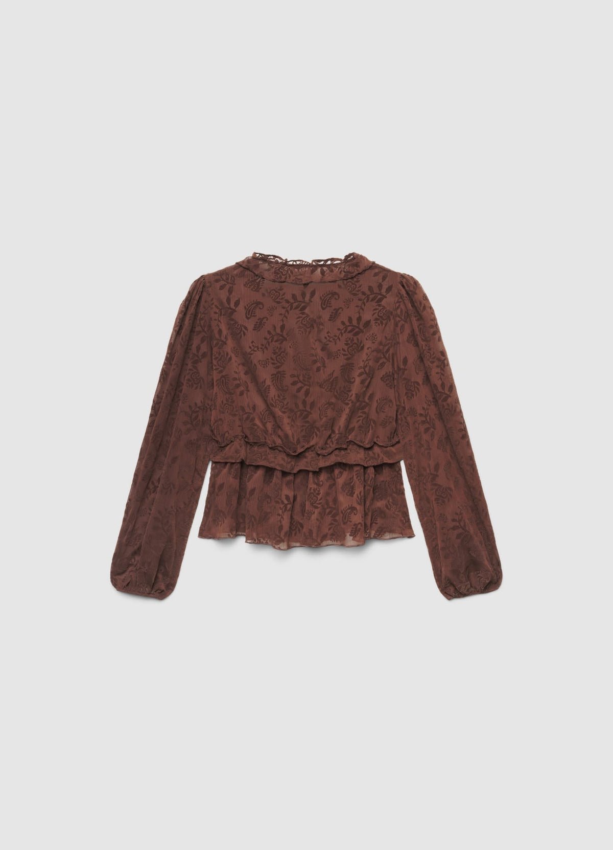 Blouse b lwerd col V b volants