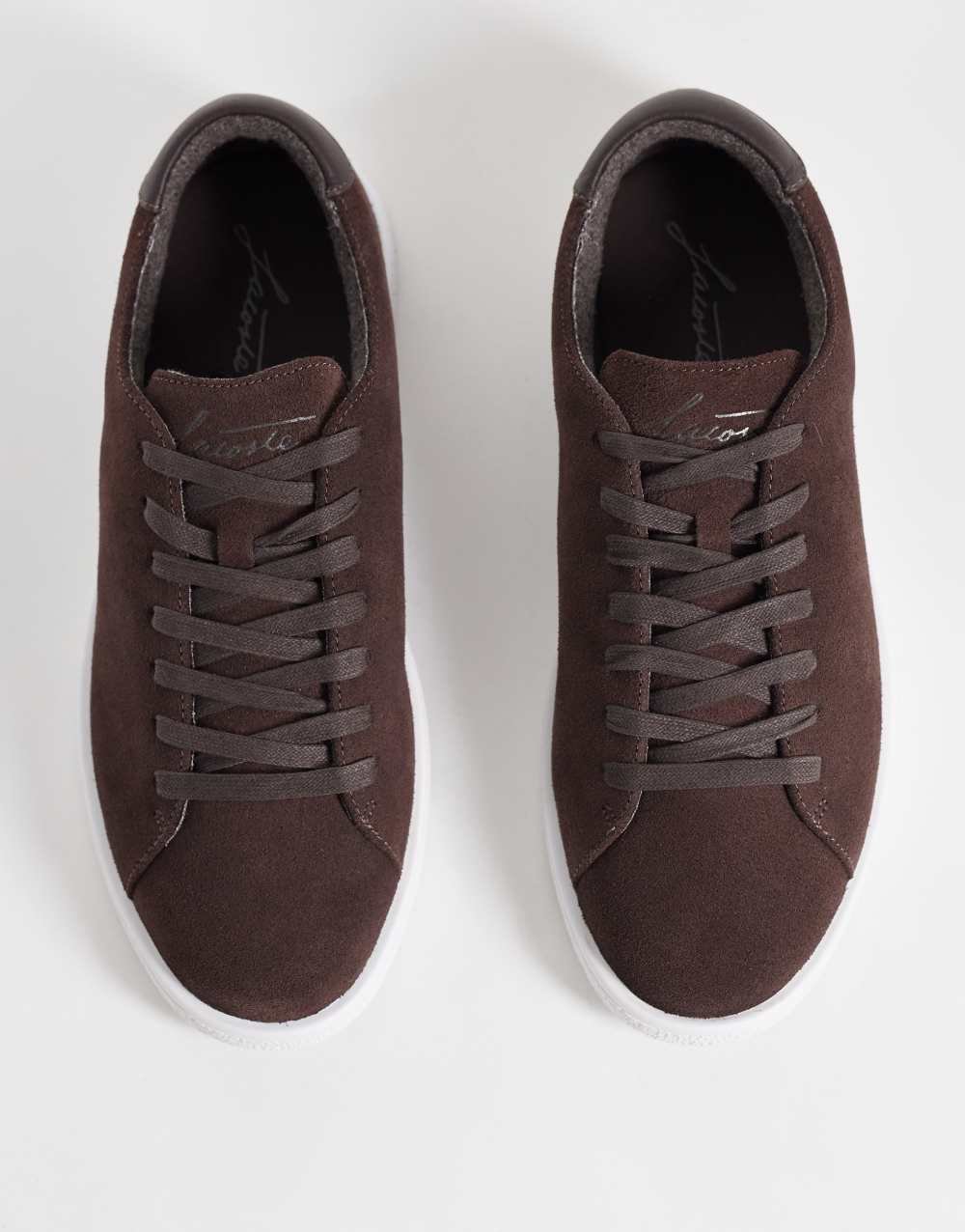 Baskets Linecourt en daim marron foncé