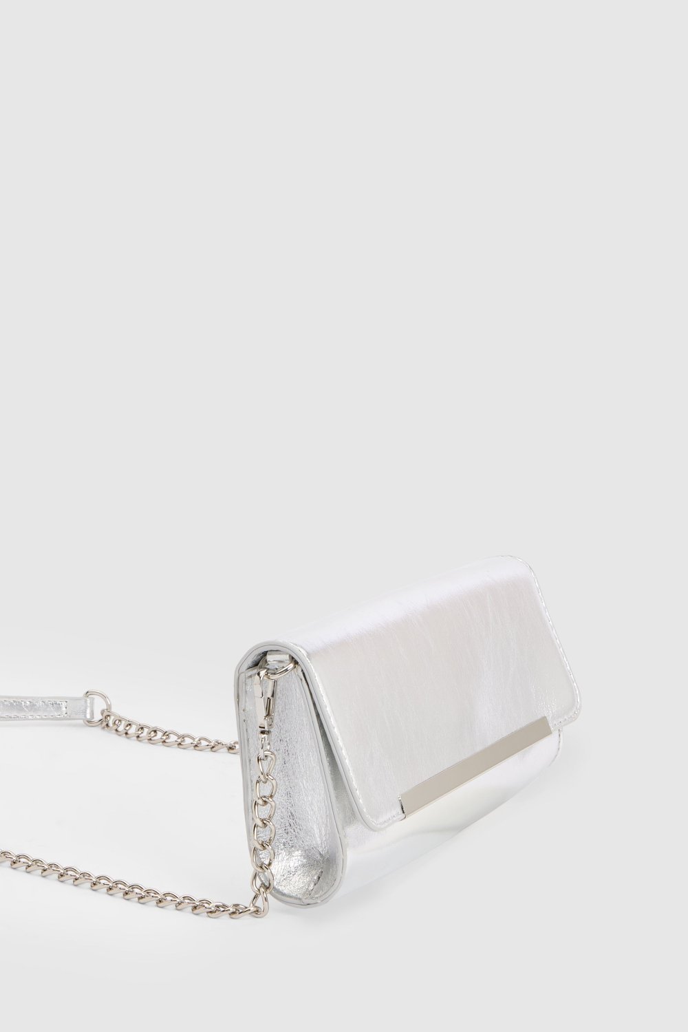 Metallic cross-body bag