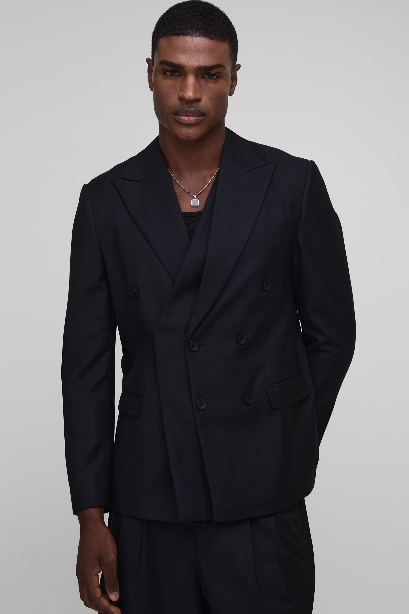 Veste de smoking décontractée à double col