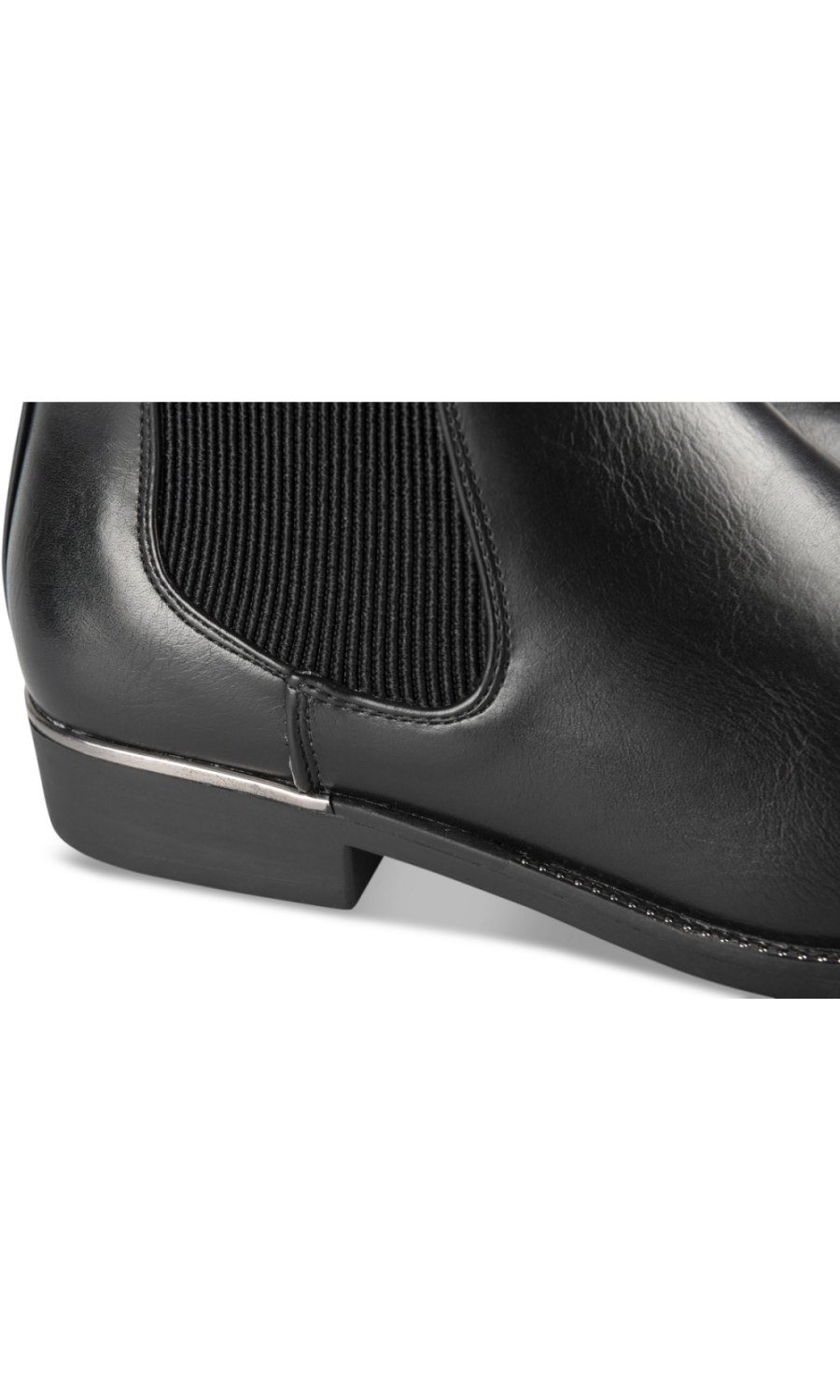 Bottines Chelsea liseré argenté noires
