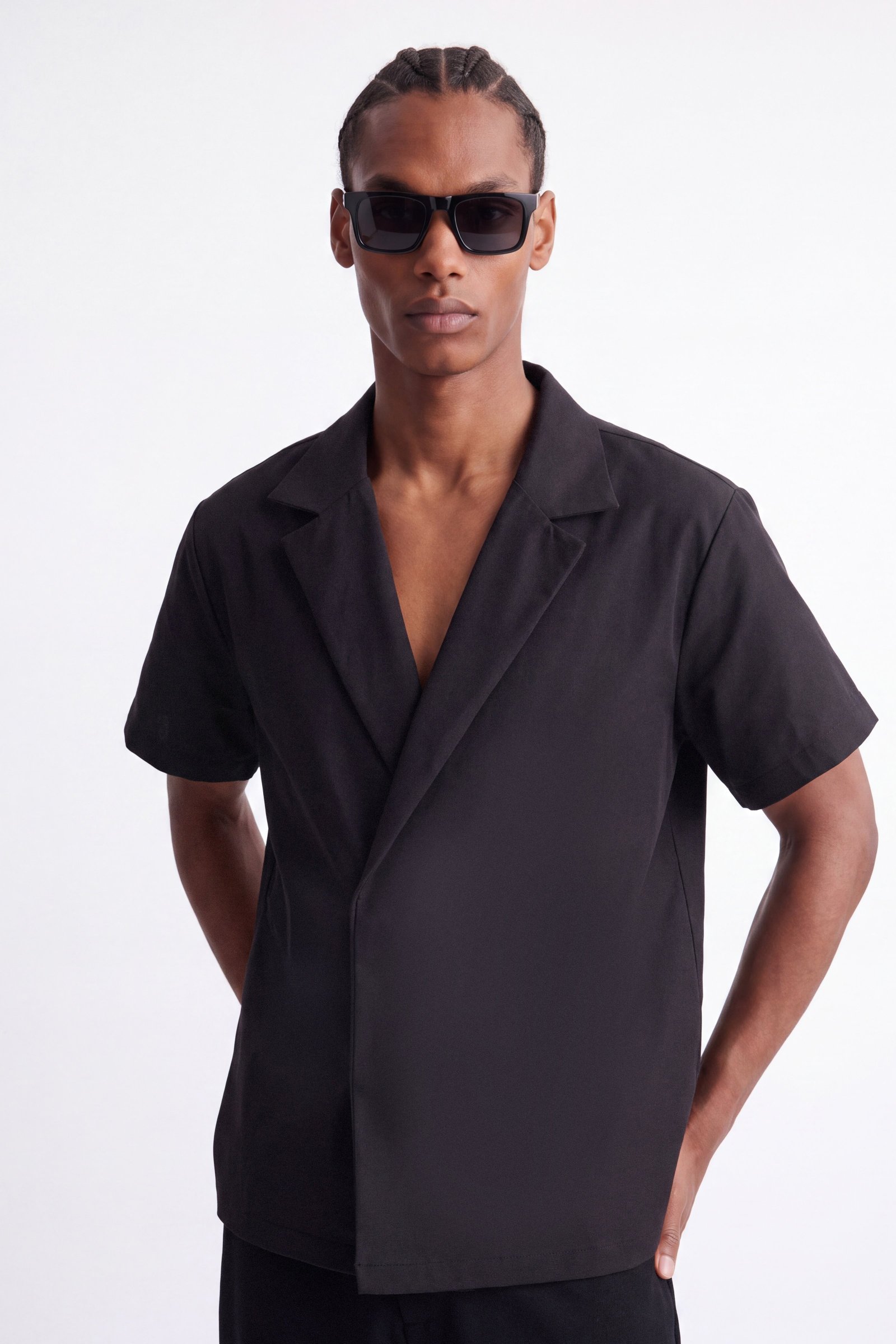 Chemise boxy col cubain b kmam qsar
