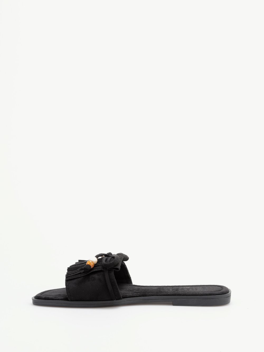 Mules suédine b franges w perles k7lin