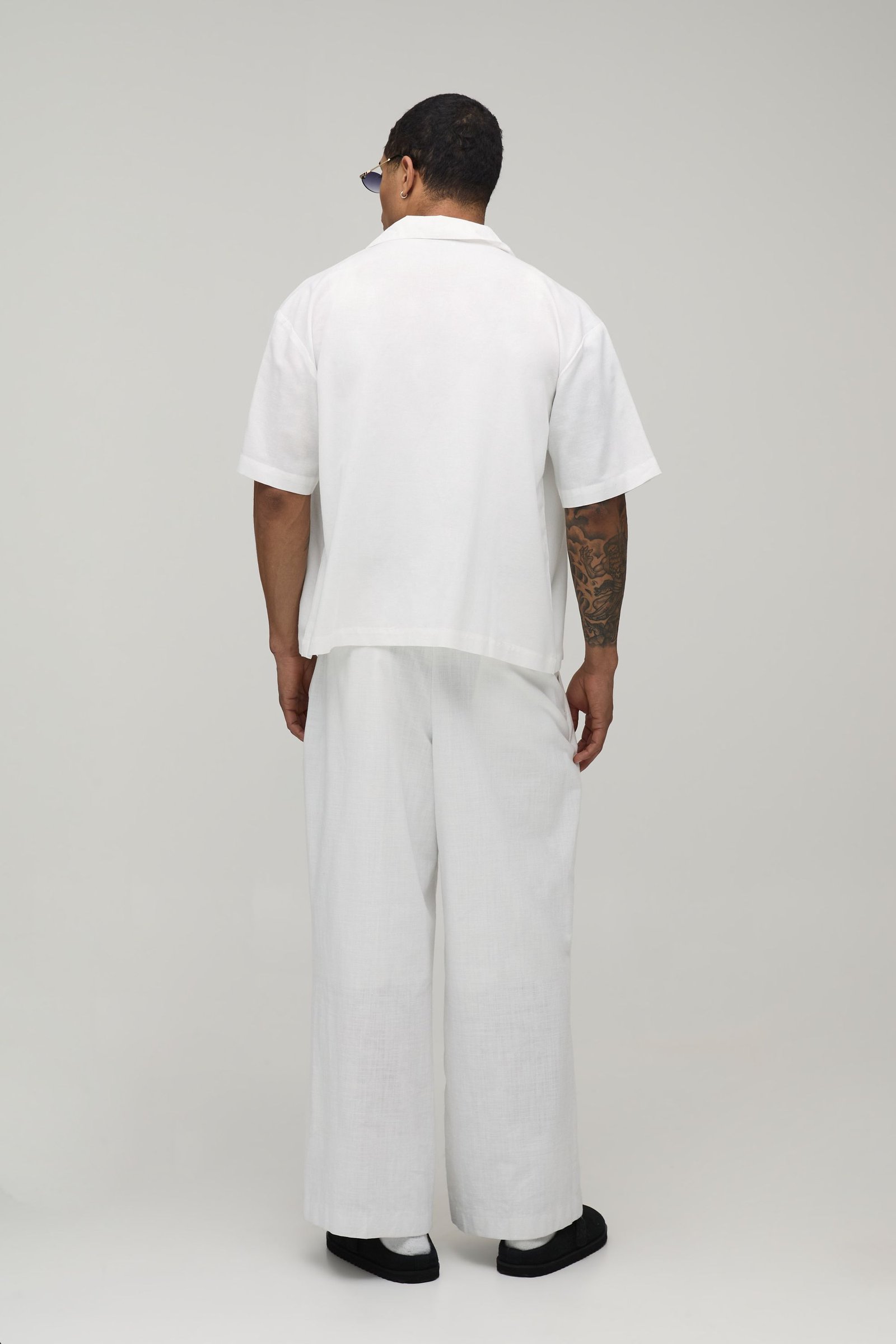 Chemise oversize boxy kmam 9sar mélange lin