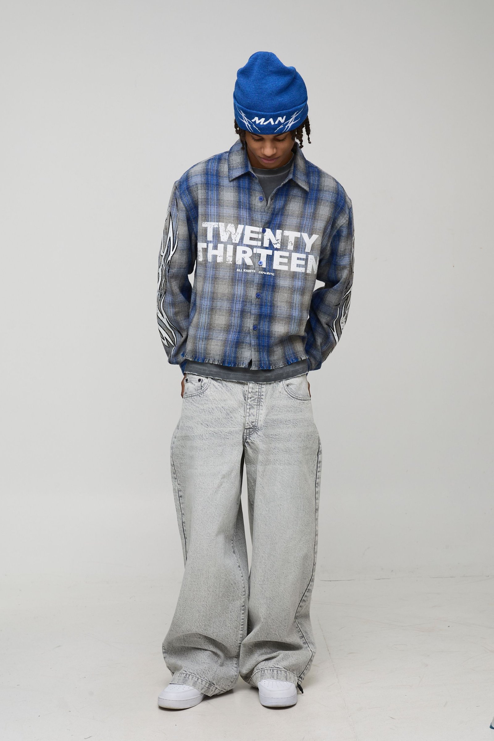Chemise à manches longues surdimensionnée, de coupe boxy, à carreaux Twenty Thirteen