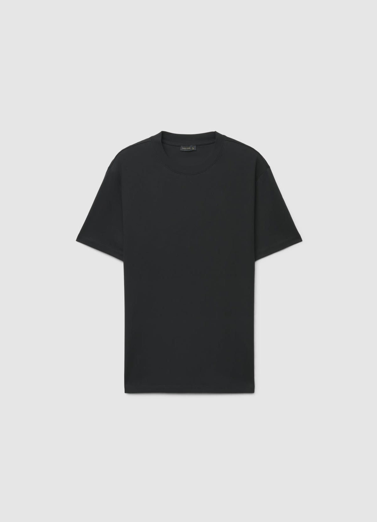 Drop-shoulder crew-neck T-shirt