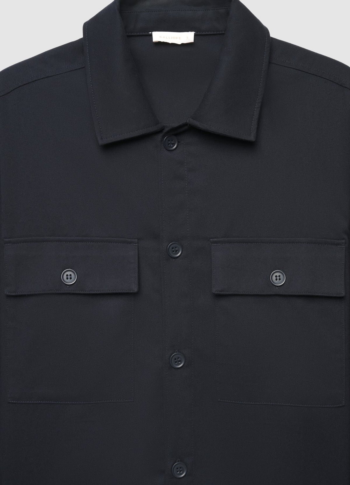 Plain overshirt with flap pockets