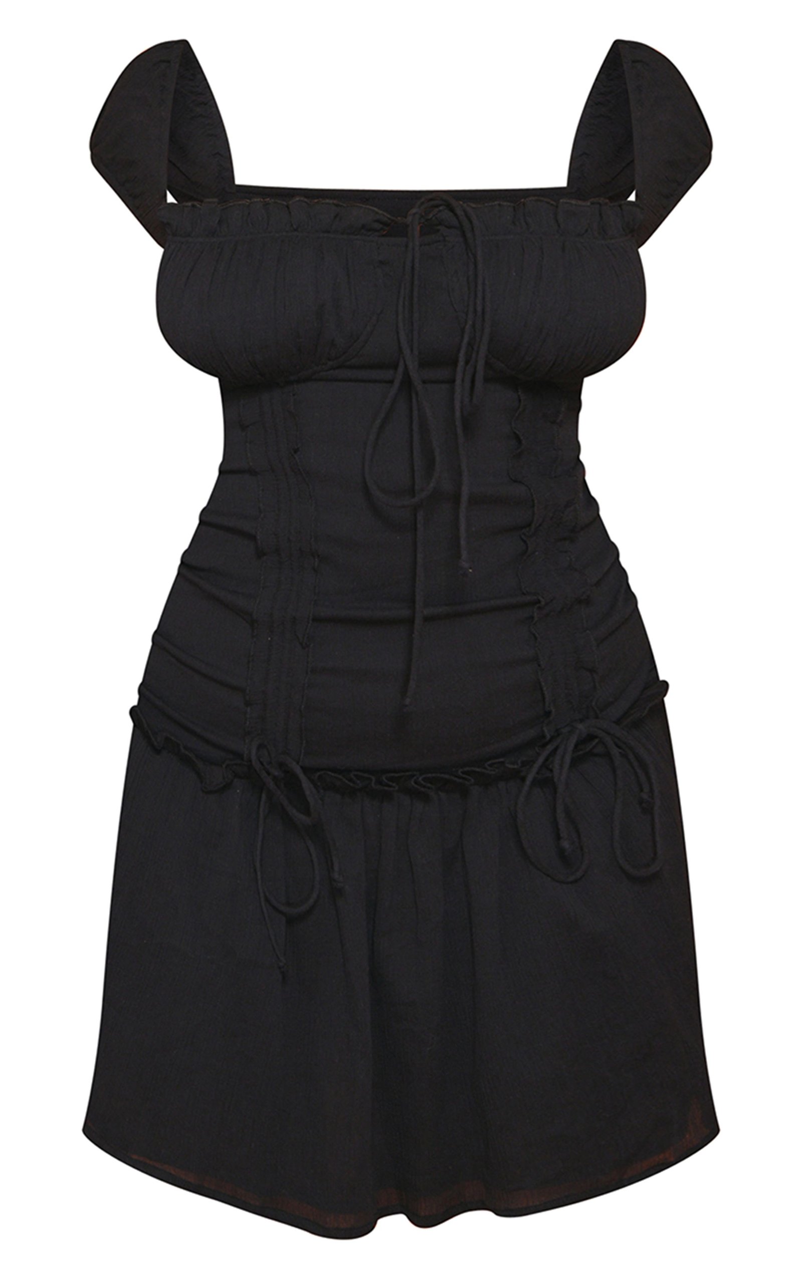 Ruched puff sleeve shift dress - Plus size