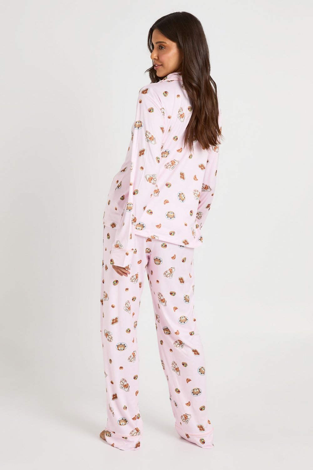 Pyjama haut et pantalon imprimé petit-déjeuner