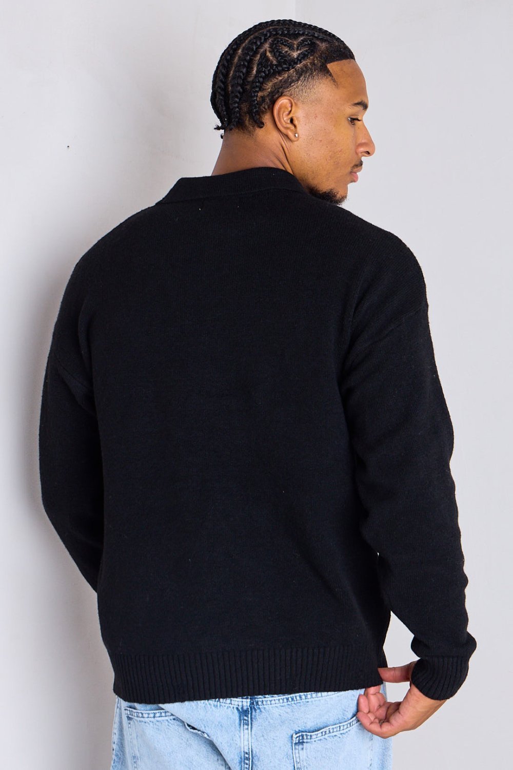 Pull f souf b col chemise k7el