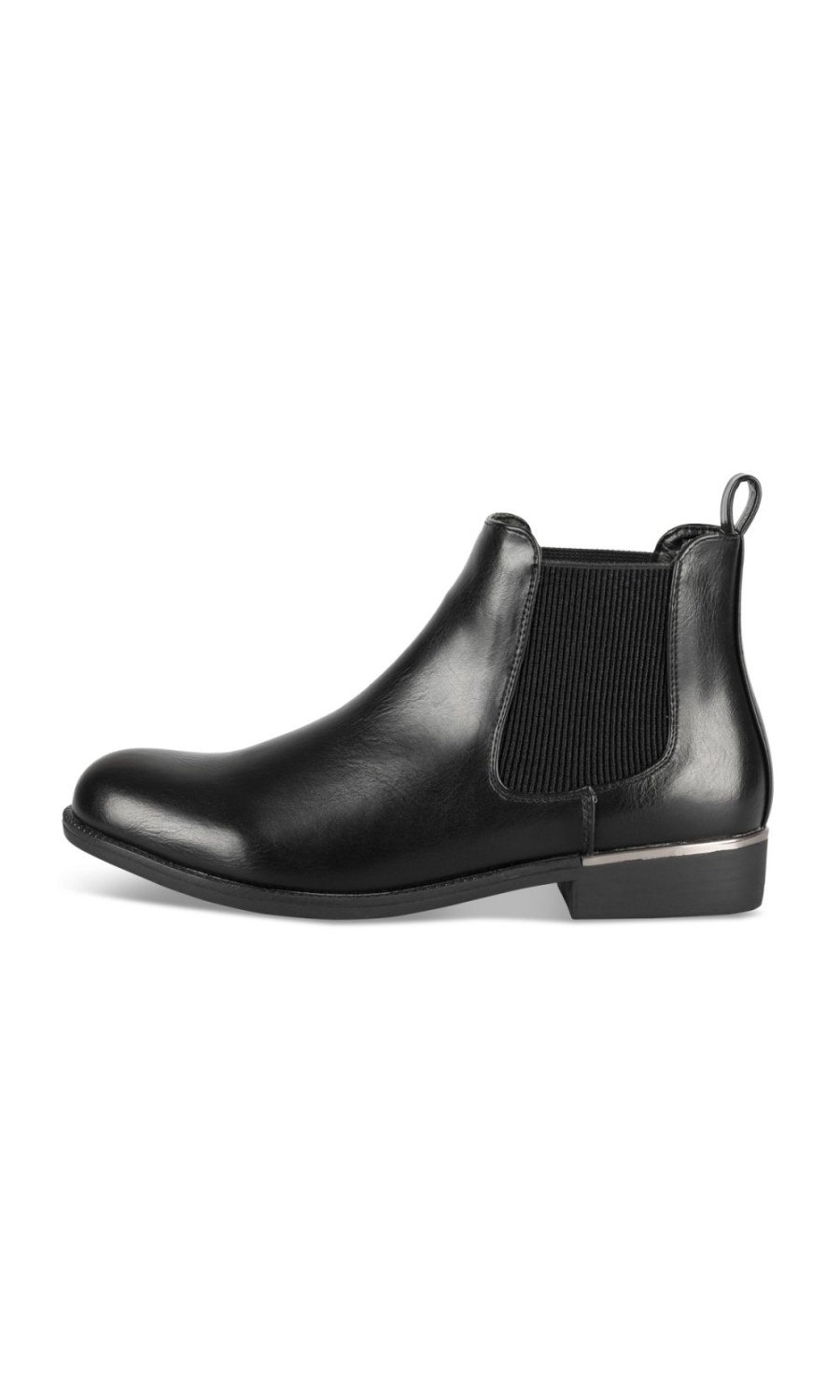 Bottines Chelsea liseré argenté noires