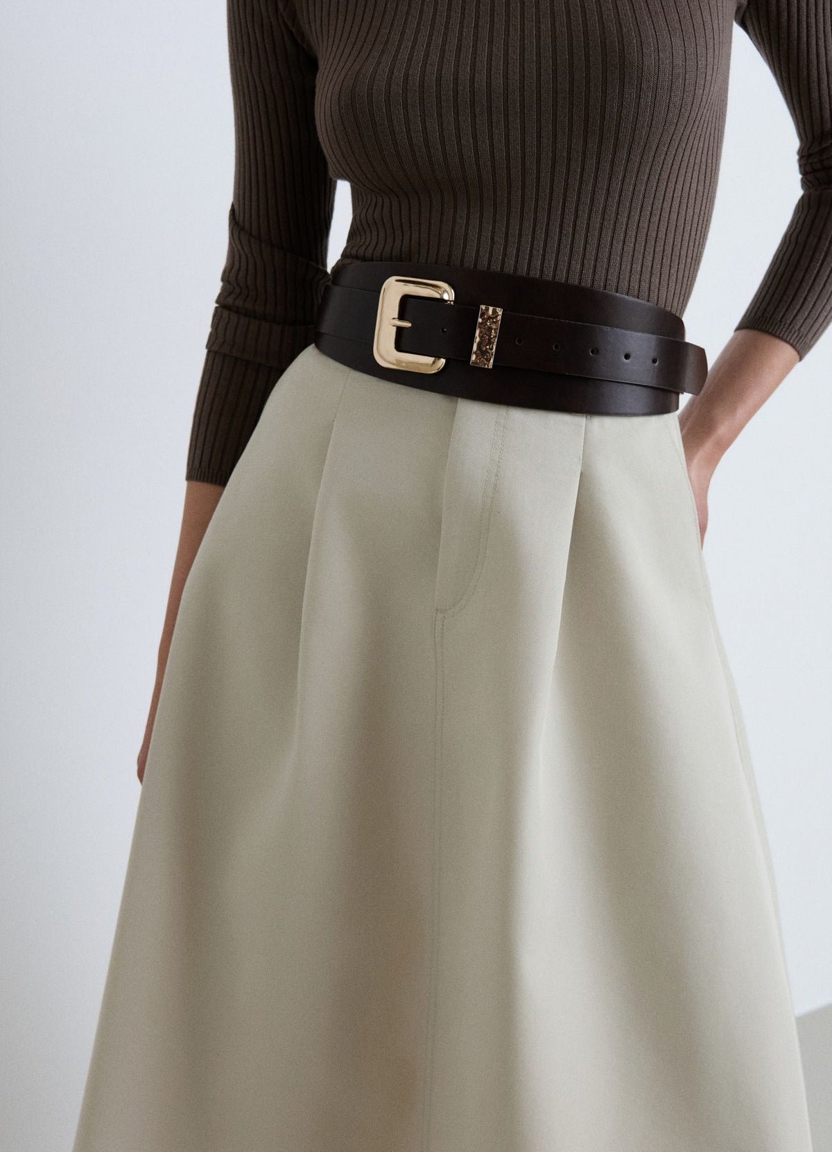 Ceinture 3rida b boucle dorée martelée