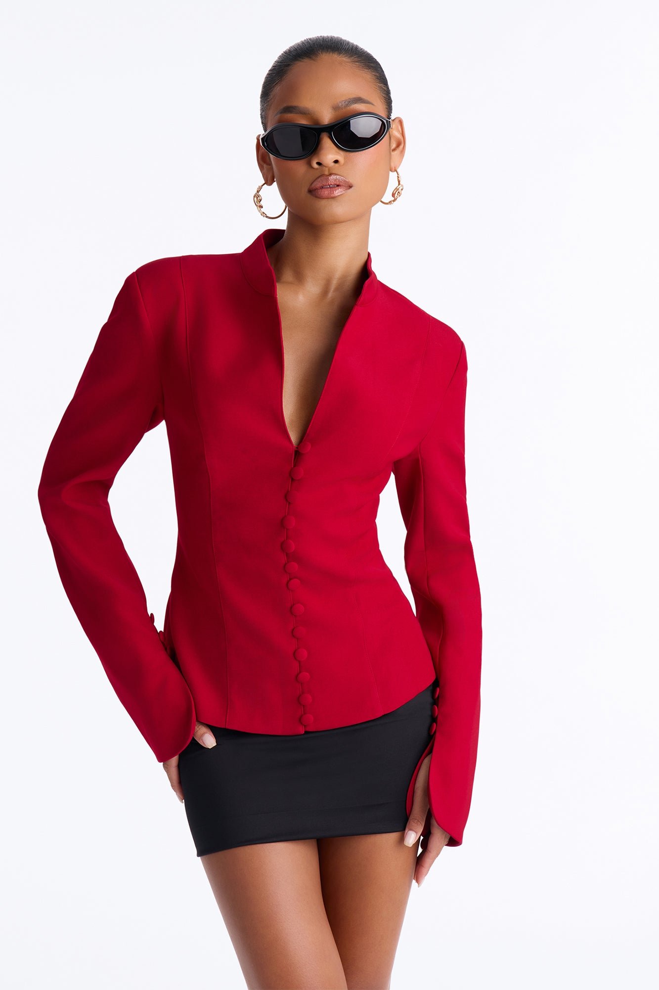 Blazer bla col b poignets kbar