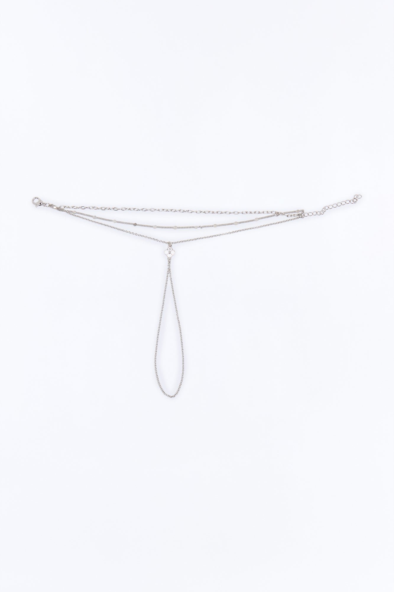 Dainty rhinestone hand chain