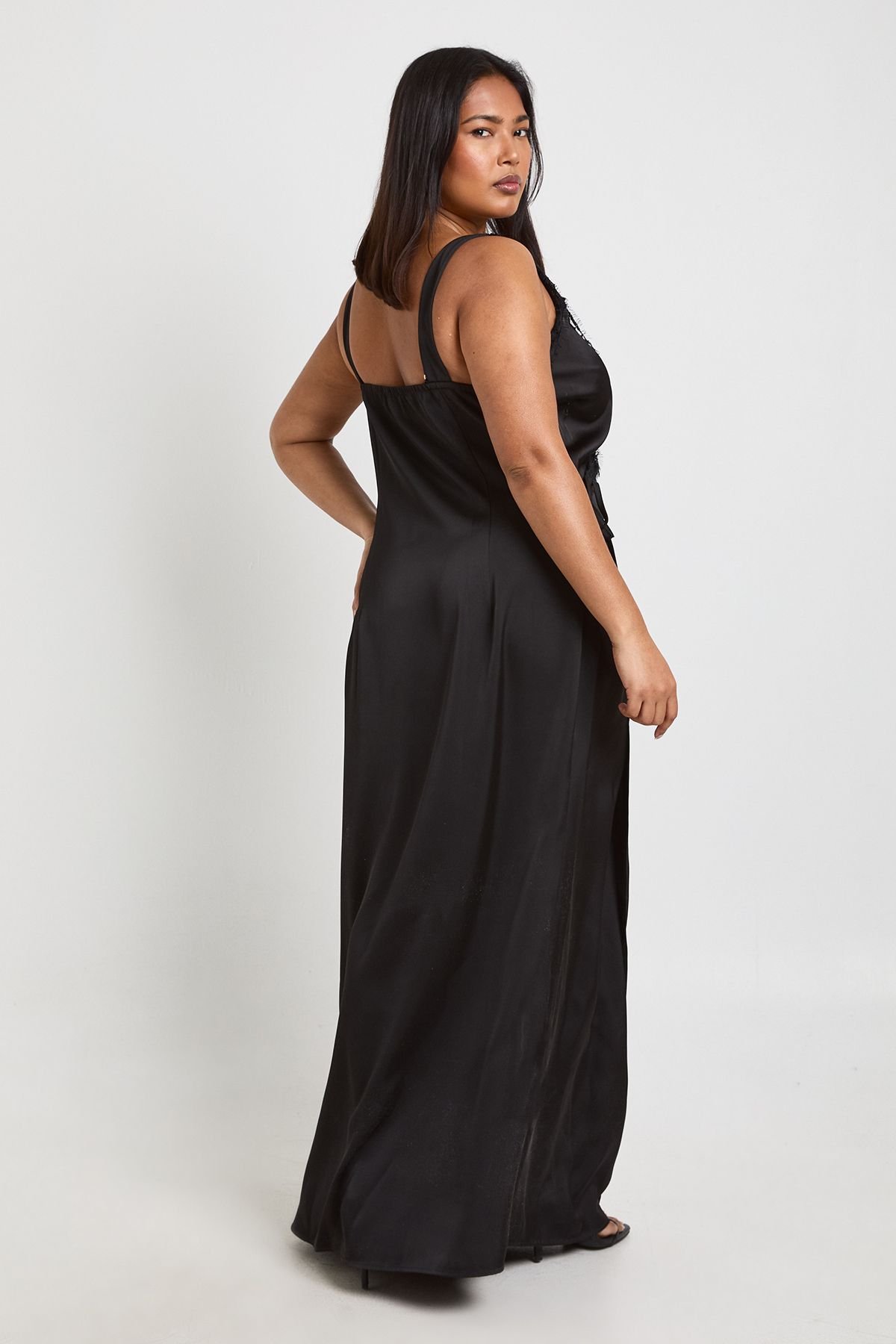 Robe twila portefeuille satin - Grande taille