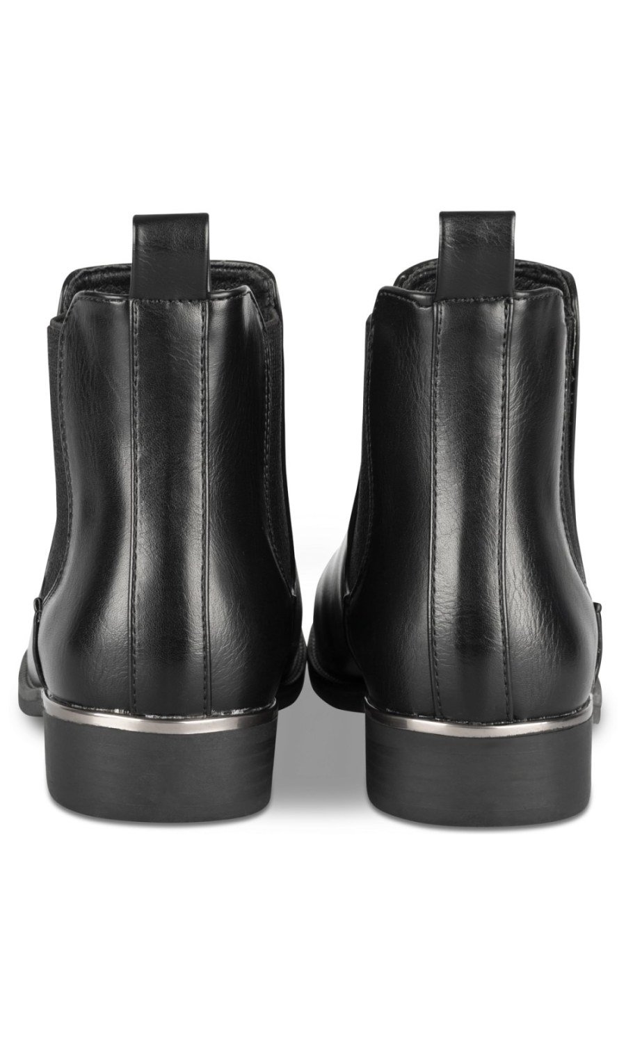 Bottines Chelsea liseré argenté noires