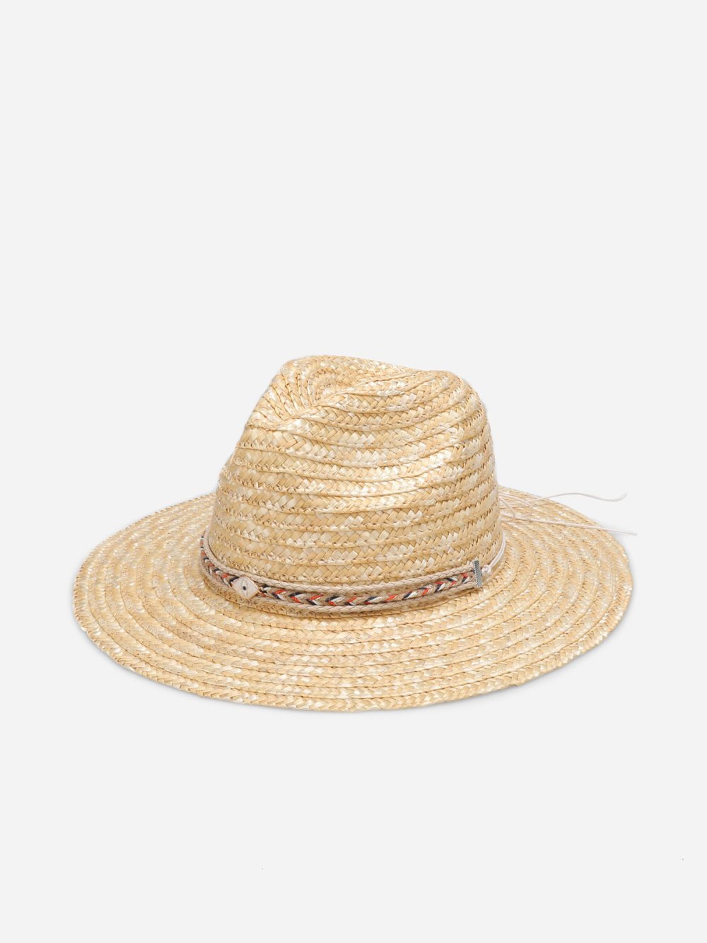 Straw panama hat with braided band
