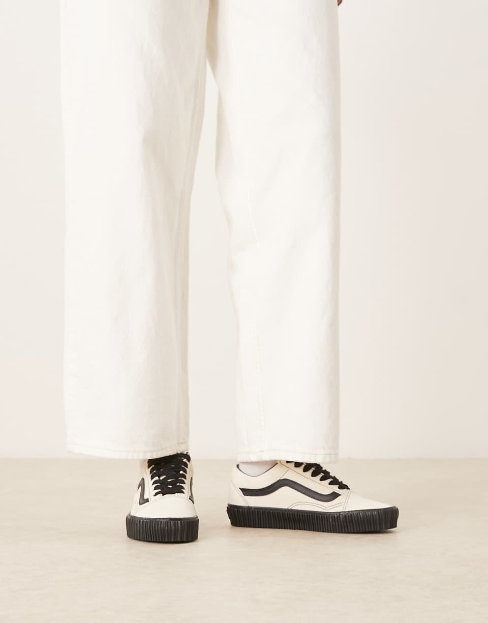 Baskets Old Skool Creeper blanc cassé et noir