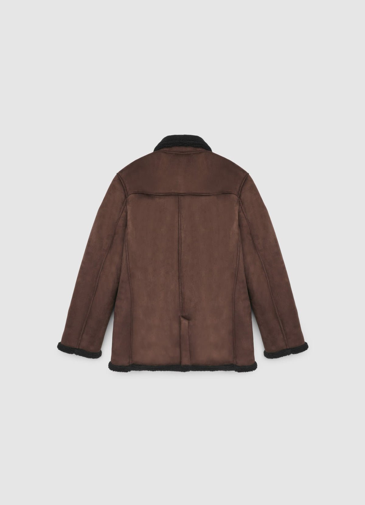 Double-breasted peacoat, teddy collar