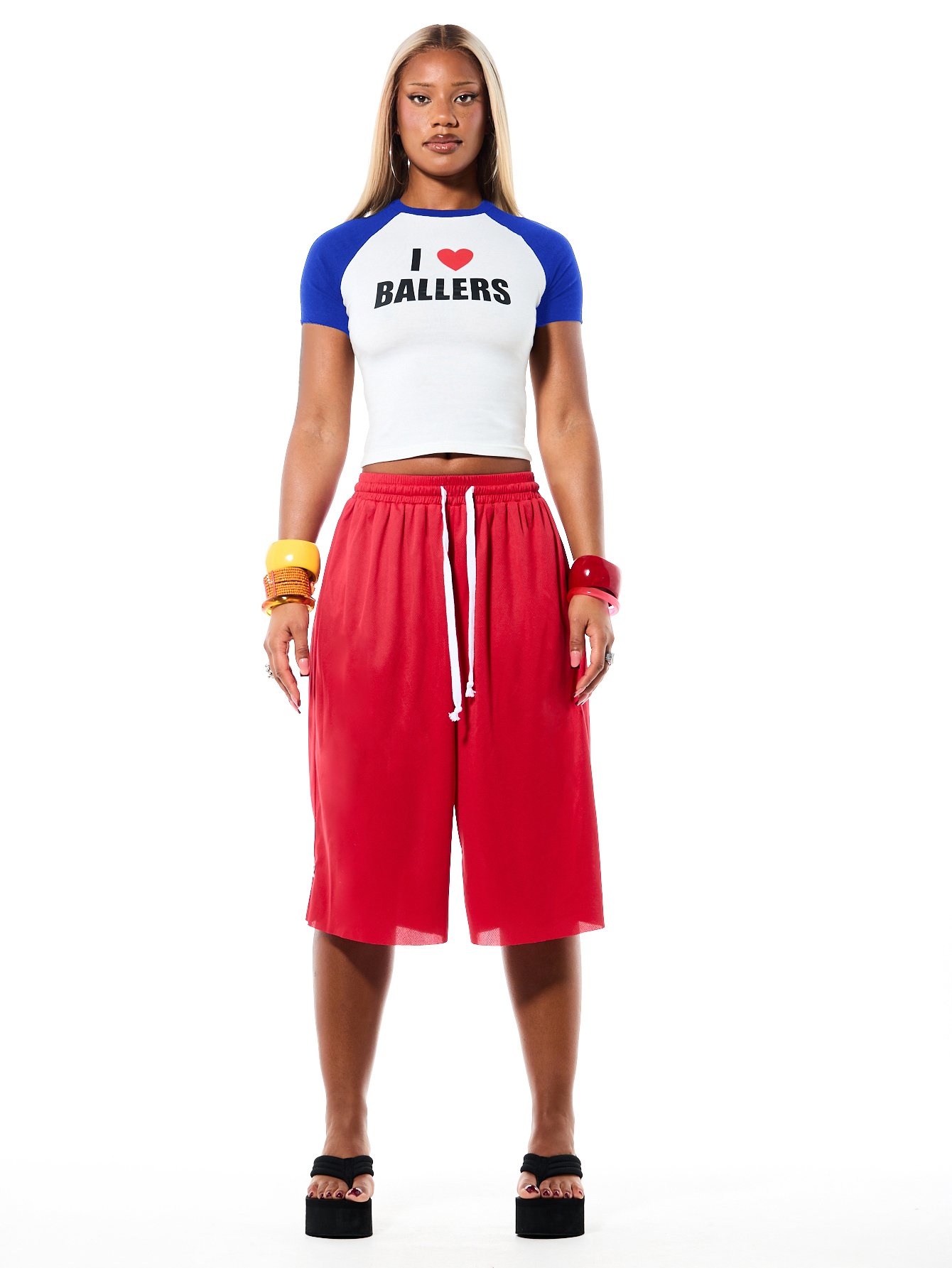 T-shirt court graphique I Love Ballers