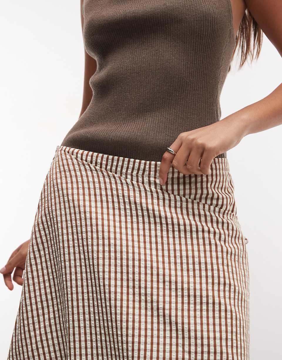 Pantalon droit b détail jupe - Carreaux qahwi