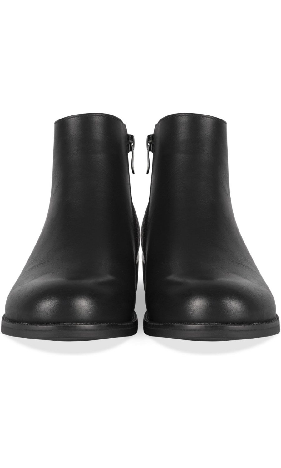 Bottines zip apparent effet serpent noires