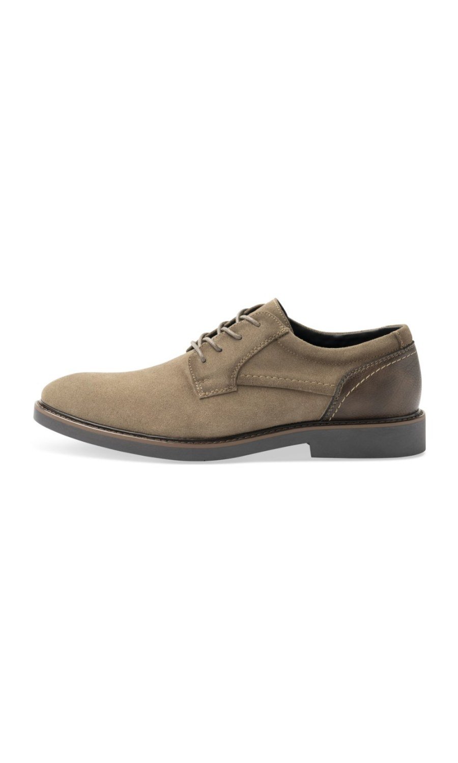 Derbies talon contrasté taupe