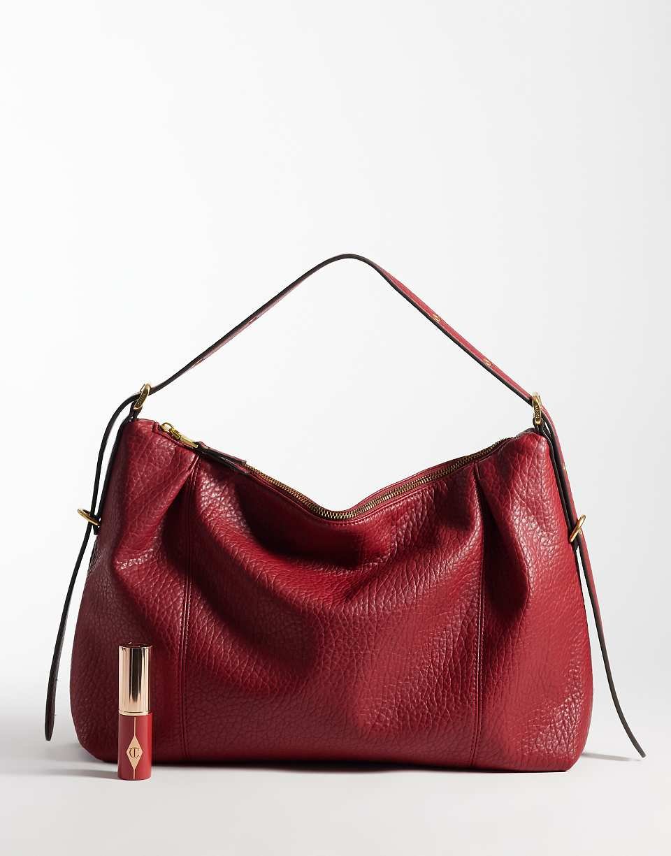 Sac porté épaule souple rouge